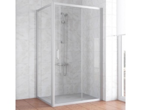 Душевой уголок Vegas Glass ZP+ZPV 110*90 07 01 профиль матовый хром, стекло прозрачное 