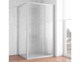 Душевой уголок Vegas Glass ZP+ZPV 110*90 07 02 профиль матовый хром, стекло шиншилла 