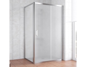 Душевой уголок Vegas Glass ZP+ZPV 110*90 08 10 профиль глянцевый хром, стекло сатин 