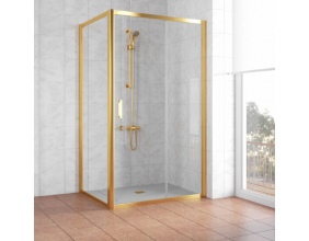 Душевой уголок Vegas Glass ZP+ZPV 110*90 09 01 профиль золото, стекло прозрачное 