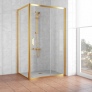 Душевой уголок Vegas Glass ZP+ZPV 110*90 09 01 профиль золото, стекло прозрачное 