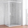 Душевой уголок Vegas Glass ZP+ZPV 120*100 01 01 профиль белый, стекло прозрачное 
