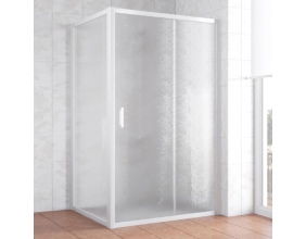 Душевой уголок Vegas Glass ZP+ZPV 120*100 01 02 профиль белый, стекло шиншилла 