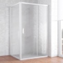 Душевой уголок Vegas Glass ZP+ZPV 120*100 01 02 профиль белый, стекло шиншилла 