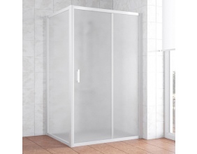 Душевой уголок Vegas Glass ZP+ZPV 120*100 01 10 профиль белый, стекло сатин 