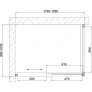 Душевой уголок Vegas Glass ZP+ZPV 120*100 01 10 профиль белый, стекло сатин 