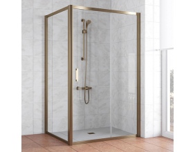 Душевой уголок Vegas Glass ZP+ZPV 120*100 05 01 профиль бронза, стекло прозрачное 