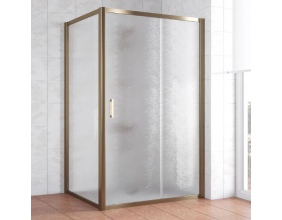 Душевой уголок Vegas Glass ZP+ZPV 120*100 05 02 профиль бронза, стекло шиншилла 