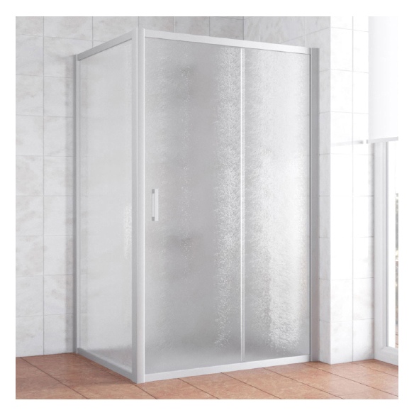 Душевой уголок Vegas Glass ZP+ZPV 120*100 07 02 профиль матовый хром, стекло шиншилла 