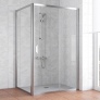 Душевой уголок Vegas Glass ZP+ZPV 120*100 08 01 профиль глянцевый хром, стекло прозрачное 