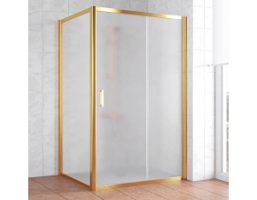 Душевой уголок Vegas Glass ZP+ZPV 120*100 09 10 профиль золото, стекло сатин 