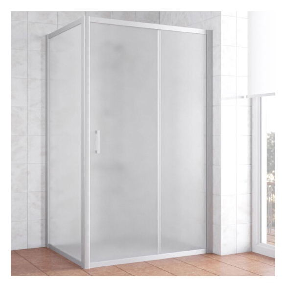 Душевой уголок Vegas Glass ZP+ZPV 120*70 07 10 профиль матовый хром, стекло сатин 