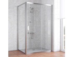 Душевой уголок Vegas Glass ZP+ZPV 120*70 08 01 профиль глянцевый хром, стекло прозрачное 
