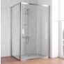 Душевой уголок Vegas Glass ZP+ZPV 120*70 08 01 профиль глянцевый хром, стекло прозрачное 