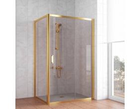 Душевой уголок Vegas Glass ZP+ZPV 120*70 09 05 профиль золото, стекло бронза 