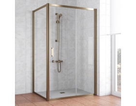 Душевой уголок Vegas Glass ZP+ZPV 120*80 05 01 профиль бронза, стекло прозрачное 