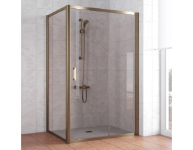 Душевой уголок Vegas Glass ZP+ZPV 120*80 05 05 профиль бронза, стекло бронза 