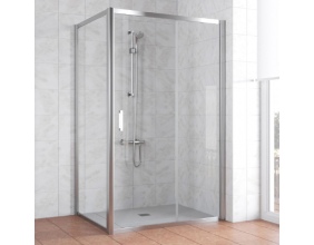 Душевой уголок Vegas Glass ZP+ZPV 120*80 08 01 профиль глянцевый хром, стекло прозрачное 