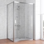 Душевой уголок Vegas Glass ZP+ZPV 120*80 08 01 профиль глянцевый хром, стекло прозрачное 