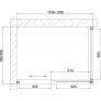 Душевой уголок Vegas Glass ZP+ZPV 120*80 09 10 профиль золото, стекло сатин 
