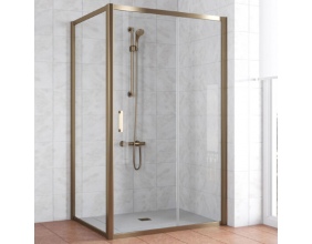 Душевой уголок Vegas Glass ZP+ZPV 120*90 05 01 профиль бронза, стекло прозрачное 