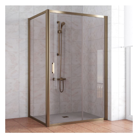 Душевой уголок Vegas Glass ZP+ZPV 120*90 05 05 профиль бронза, стекло бронза 