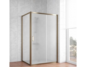Душевой уголок Vegas Glass ZP+ZPV 120*90 05 10 профиль бронза, стекло сатин 