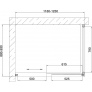 Душевой уголок Vegas Glass ZP+ZPV 120*90 09 01 профиль золото, стекло прозрачное 