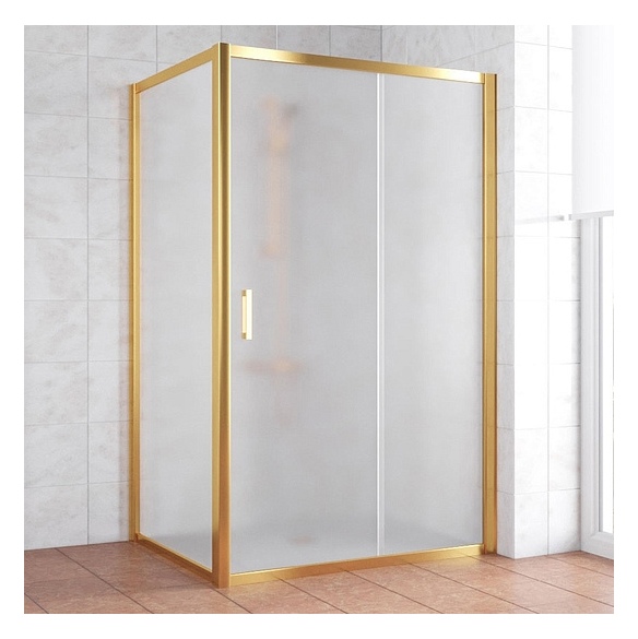 Душевой уголок Vegas Glass ZP+ZPV 120*90 09 10 профиль золото, стекло сатин 