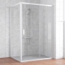 Душевой уголок Vegas Glass ZP+ZPV 130*100 01 01 профиль белый, стекло прозрачное 