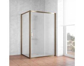 Душевой уголок Vegas Glass ZP+ZPV 130*100 05 10 профиль бронза, стекло сатин 