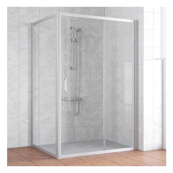 Душевой уголок Vegas Glass ZP+ZPV 130*100 07 02 профиль матовый хром, стекло шиншилла 