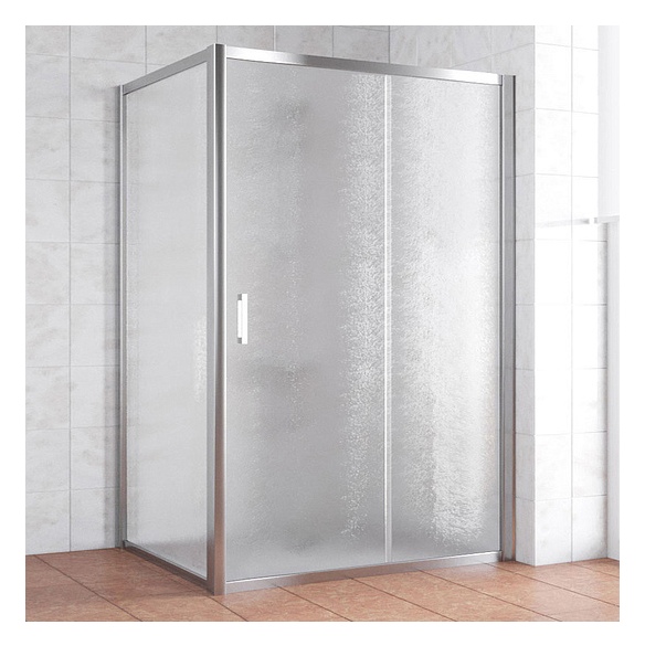 Душевой уголок Vegas Glass ZP+ZPV 130*100 08 02 профиль глянцевый хром, стекло шиншилла 