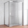 Душевой уголок Vegas Glass ZP+ZPV 130*100 08 02 профиль глянцевый хром, стекло шиншилла 