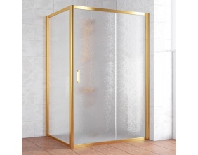 Душевой уголок Vegas Glass ZP+ZPV 130*100 09 02 профиль золото, стекло шиншилла 