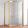 Душевой уголок Vegas Glass ZP+ZPV 130*100 09 02 профиль золото, стекло шиншилла 