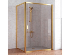 Душевой уголок Vegas Glass ZP+ZPV 130*100 09 05 профиль золото, стекло бронза 