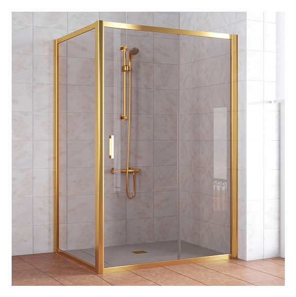 Душевой уголок Vegas Glass ZP+ZPV 130*100 09 05 профиль золото, стекло бронза 