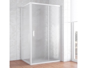 Душевой уголок Vegas Glass ZP+ZPV 130*70 01 02 профиль белый, стекло шиншилла 