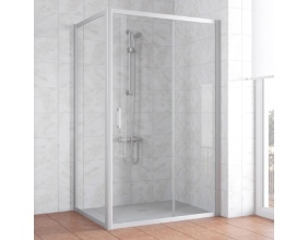 Душевой уголок Vegas Glass ZP+ZPV 130*70 07 01 профиль матовый хром, стекло прозрачное 