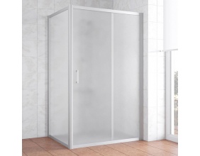 Душевой уголок Vegas Glass ZP+ZPV 130*70 07 10 профиль матовый хром, стекло сатин 