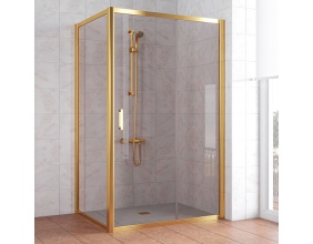 Душевой уголок Vegas Glass ZP+ZPV 130*70 09 05 профиль золото, стекло бронза 