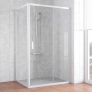 Душевой уголок Vegas Glass ZP+ZPV 130*80 01 01 профиль белый, стекло прозрачное 
