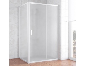 Душевой уголок Vegas Glass ZP+ZPV 130*80 01 10 профиль белый, стекло сатин 