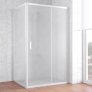 Душевой уголок Vegas Glass ZP+ZPV 130*80 01 10 профиль белый, стекло сатин 