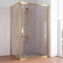 Душевой уголок Vegas Glass ZP+ZPV 130*80 09 05 профиль золото, стекло бронза 