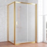 Душевой уголок Vegas Glass ZP+ZPV 130*80 09 10 профиль золото, стекло сатин 