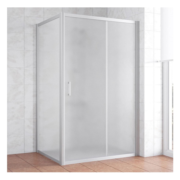 Душевой уголок Vegas Glass ZP+ZPV 130*90 07 10 профиль матовый хром, стекло сатин 