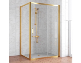 Душевой уголок Vegas Glass ZP+ZPV 130*90 09 01 профиль золото, стекло прозрачное 