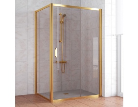 Душевой уголок Vegas Glass ZP+ZPV 130*90 09 05 профиль золото, стекло бронза 